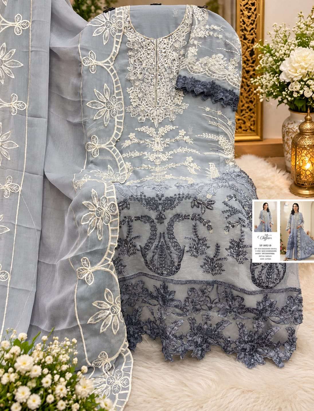 SHREE FABS SF 5652 COLOR CHIFFON DESIGNER SALWAR SUIT IN UNSTITCH THE NEXT GENERATION ETHNIC